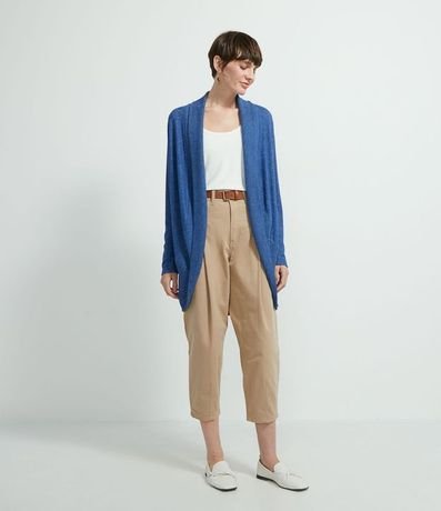 Cardigan Básico en Viscosa con Abertura Total 5