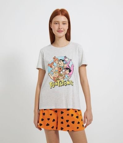 Pijama Manga Corta y Short com Estampa Flintstones 1