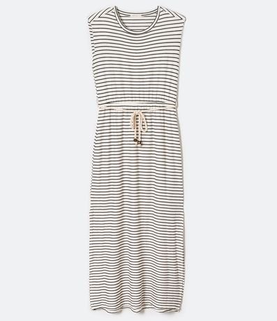 Vestido Muscle Tee Rayada Largo 6