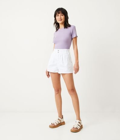 Blusa Básica en Ribana con Volados en la Barra 2