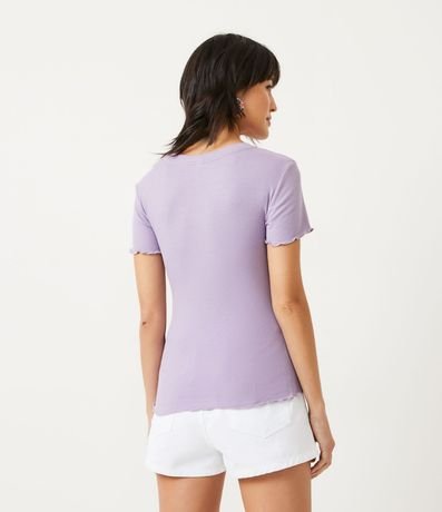 Blusa Básica en Ribana con Volados en la Barra 3
