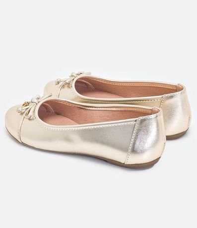 Zapatilla Infantil Metalizada con Lazo - Tam 28 ao 35 3