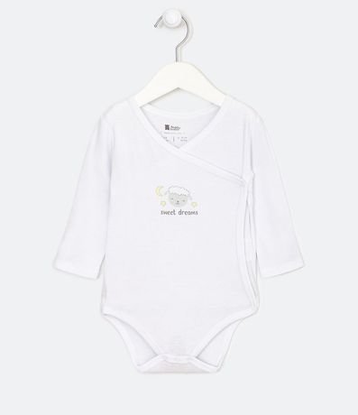 Body Kimono Infantil Estampa de Oveja - Talle RN a 12 meses 1