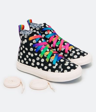 Championes Infantil Abotinado Lunares con 2 Cordones - Talle 28 al 37 3