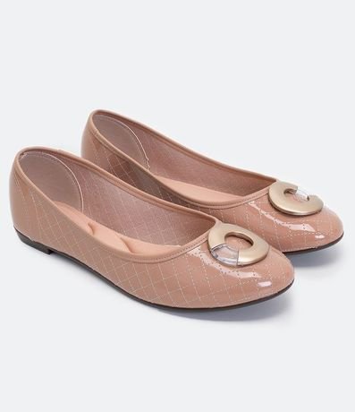 Zapatilla femenina con Detalle Redondo Satinado 2