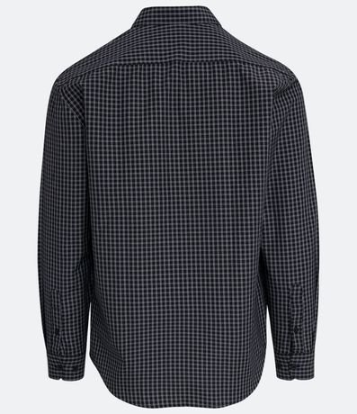 Camisa Social Manga Larga con Estampado de Cuadros 6