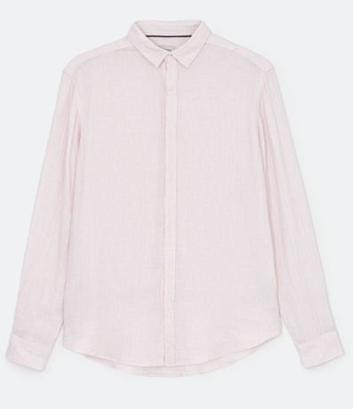 Camisa en Lino con  Textura