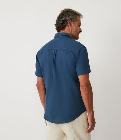 Camisa Manga Corta en Lino con Bolsillo 4