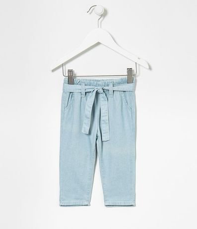 Pantalón Infantil Jeans con Bolsillos y Cinturón - Talle 3 a 18 meses 1