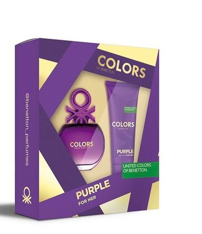 Kit Perfume Femenino Benetton Colors Purple Eau de Toilette + Body Lotion 1