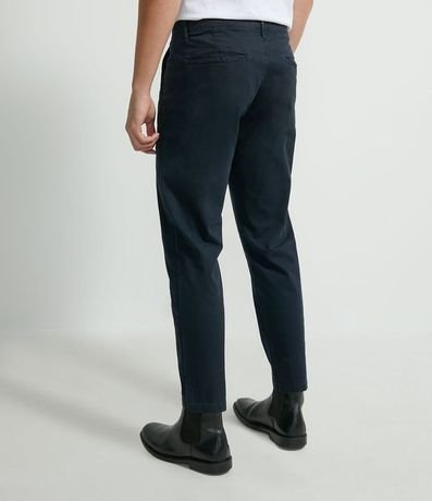Pantalón Slim Sarjado Cropped Sastrería con Bolsillos 2