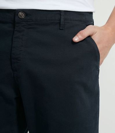 Pantalón Slim Sarjado Cropped Sastrería con Bolsillos 3
