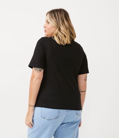 Blusa Básica en Algodón con Cuello V Curve & Plus Size 3
