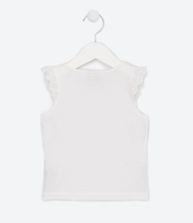Blusa Infantil Musculosa con Volados en Broderi - Talle 1 a 5 años 2