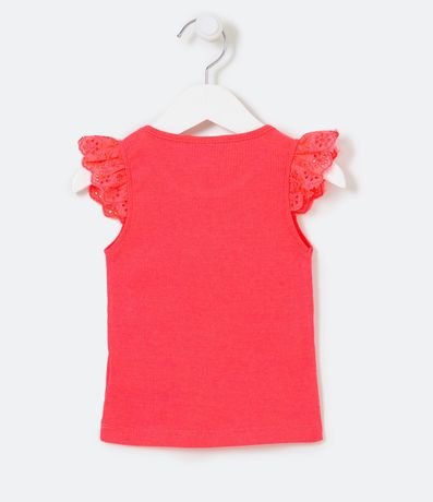 Blusa Infantil Musculosa con Volados en Broderi - Talle 1 a 5 años 2