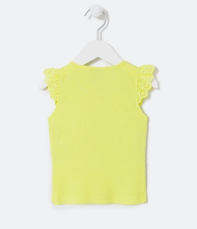 Blusa Infantil Musculosa con Volados en Broderi - Talle 1 a 5 años 2