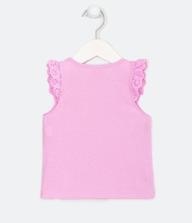 Blusa Infantil Musculosa con Volados en Broderi - Talle 1 a 5 años 2