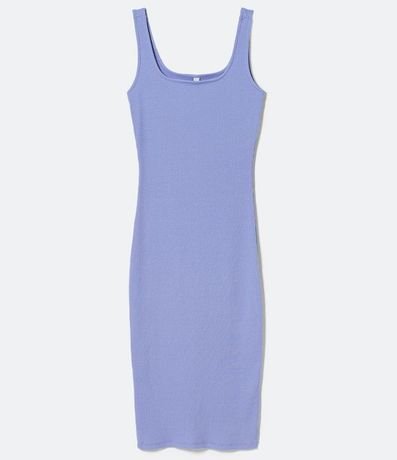 Vestido Midi Básico con Escote Cuadrado 4