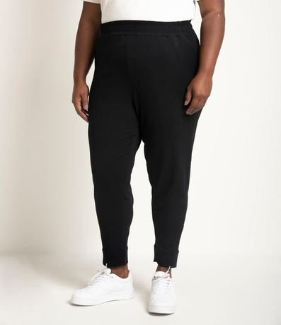 Pantalón Jogger Básica en Algodón con Bolsillos Curve & Plus Size
