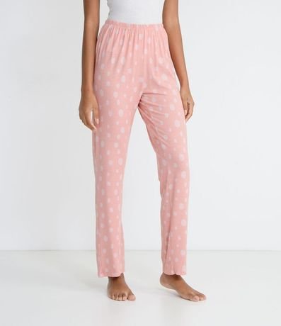 Pijama Largo en Viscolycra Estampa Ardilla y Lunares 1