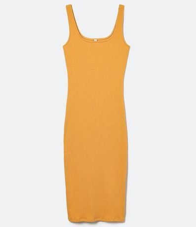 Vestido Midi Básico con Escote Cuadrado 4