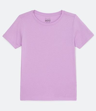 Blusa Alargada Básica en Algodón con Cuello Redondo y Manga Corta 5