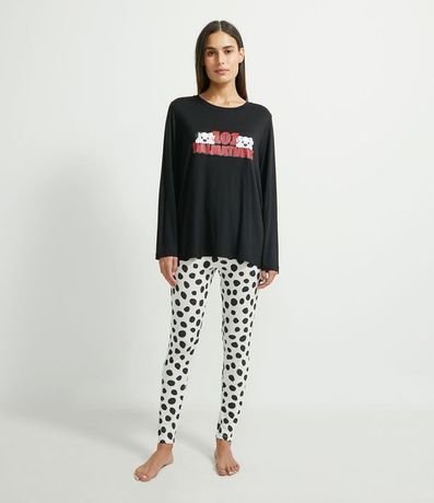 Pijama Blusa Manga Larga y Pantalón Estampado 101 Dalmatas 1
