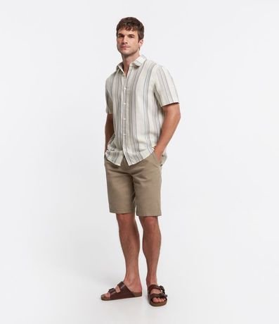 Bermuda Slim en Sarga con Elastano 2