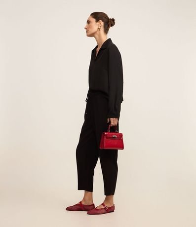 Pantalón Fluido con Cintura Elástica y Lazo 5