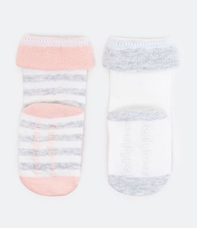 Kit 02 Medias Infantil con Traqueteo de Gato y Conejo - Talle 0 a 12 meses 2