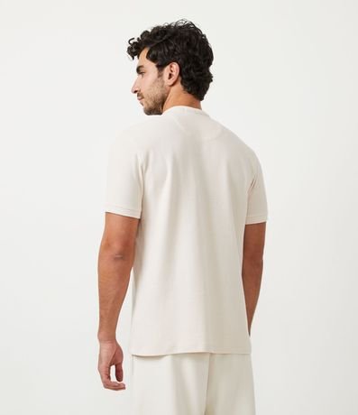 Camisa Polo Slim en Piquet Texturizado con Cuello Polo 3