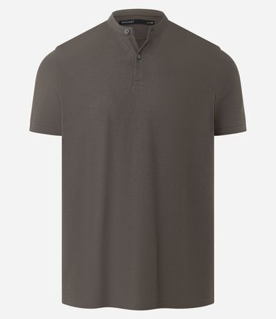 Camisa Polo Slim en Piquet Texturizado con Cuello Polo 6