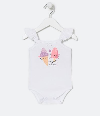 Conjunto Infantil con Estampado de Helado y Accesorio para el Pelo - Talle 0 a 18 meses 2