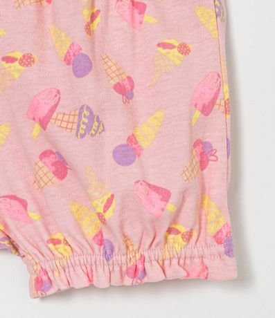 Conjunto Infantil con Estampado de Helado y Accesorio para el Pelo - Talle 0 a 18 meses 7