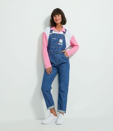 Mono Jean con Bolsillo Frontal y Estampa Hello Kitty 1