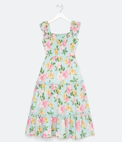 Vestido Infantil Marias en Viscosa Estampado Floral - Talle 5 a 14 años 2