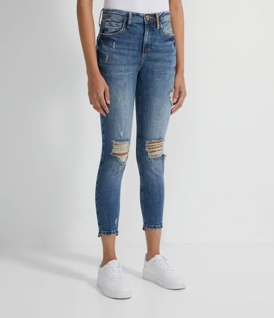 Pantalones Skinny en Jeans con Lavado Dirty y Gastados 1