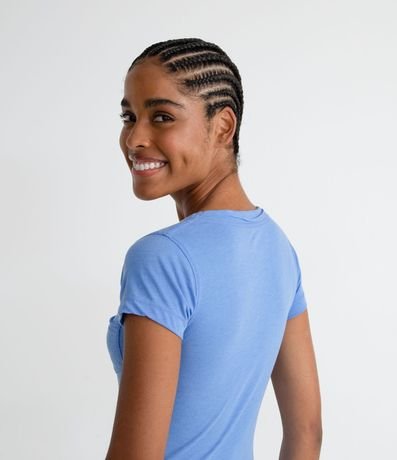 Blusa Básica en Algodón con Manga Corta y Bolsillo Pequeño 4