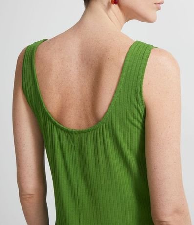 Vestido Midi en Viscosa Acanalado sin Mangas 4