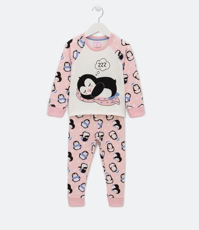 Pijama Largo Infantil con Estampado de Pingüino - Talle 1 a 4 años 1