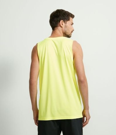 Musculosa Regular Básica Deportiva con Recortes y Lettering 2