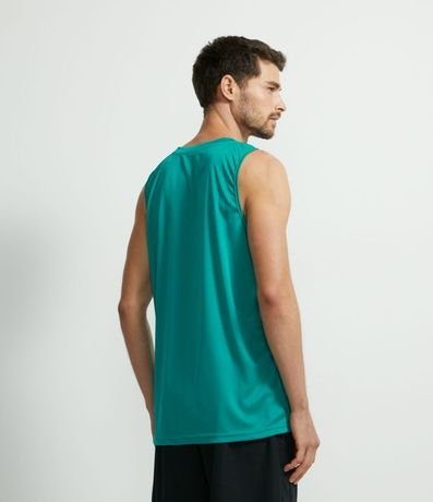 Musculosa Regular Básica Deportiva con Recortes y Lettering 2