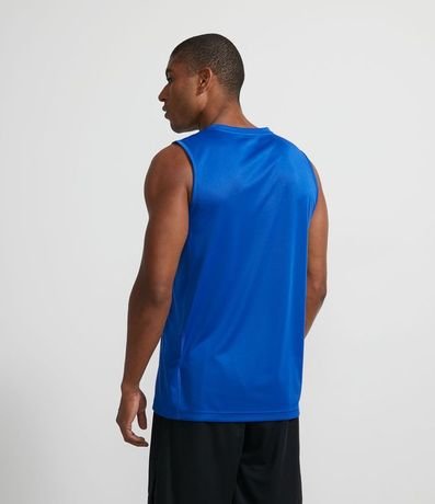 Musculosa Regular Básica Deportiva con Recortes y Lettering 2
