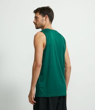 Musculosa Regular Básica Deportiva con Recortes y Lettering 2