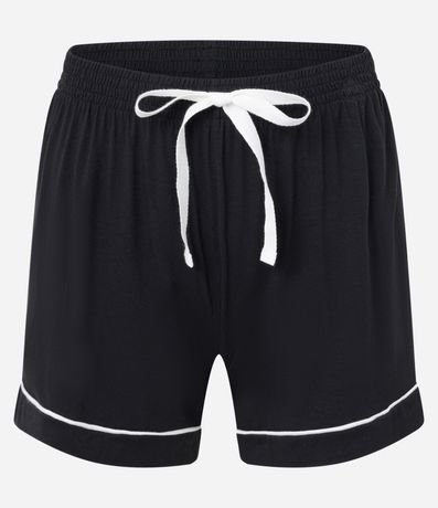 Pijama Americano Corto en Viscolycra con Bies Contrastante 9