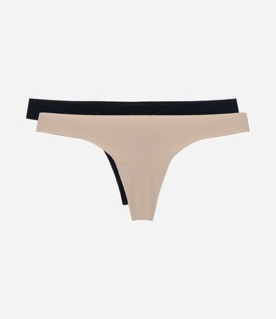 Kit 02 Bombachas Bikini Tanga en Microfibra con Corte a Laser