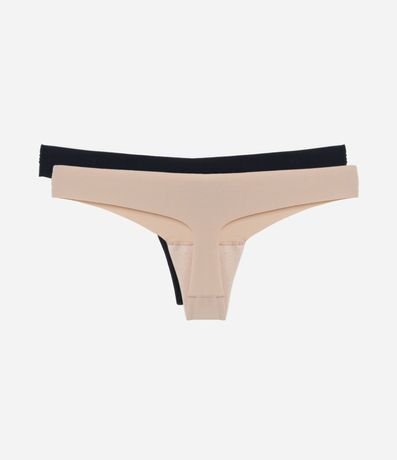 Kit 02 Bombachas Bikini Tanga en Microfibra con Corte a Laser 3