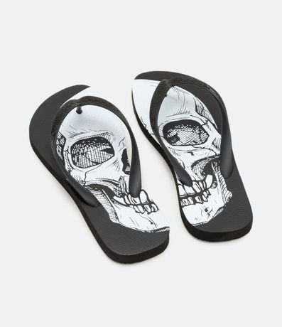 Chinelo de Dedo con Estampado Caveira 3