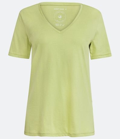 Blusa Básica en Media Malla con Escote V