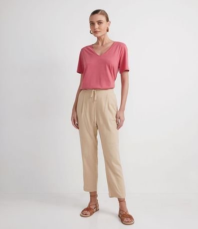 Blusa Básica en Media Malla con Escote V 4